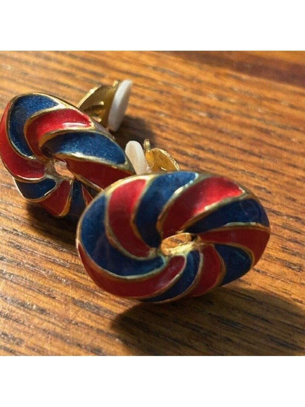 5 Pair of beautiful, colorful, clip earrings - Picture 2 of 10